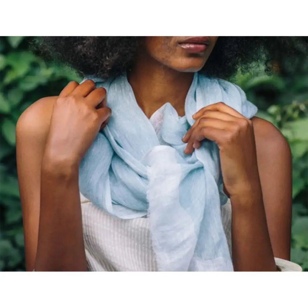 Gauze Linen Two Tone Scarf for Eco Friendly Style – EcofiedHome