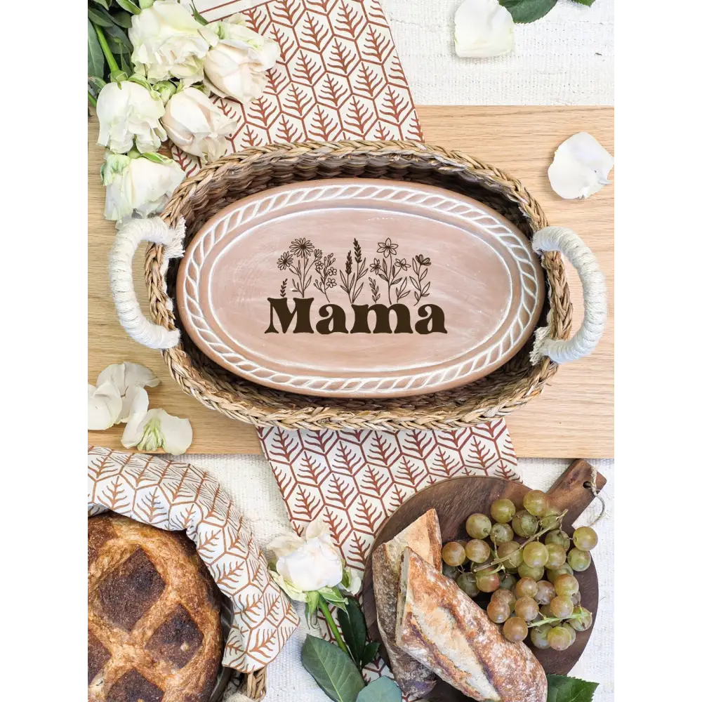 Bread Warmer & Basket - Mom Oval-2