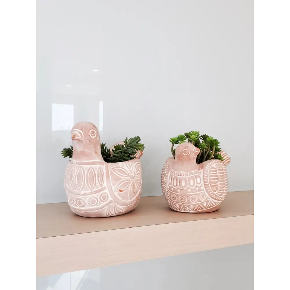 fair trade plant pots Spotted Dove Terracotta Pot Crafted by Fair Trade Artisans