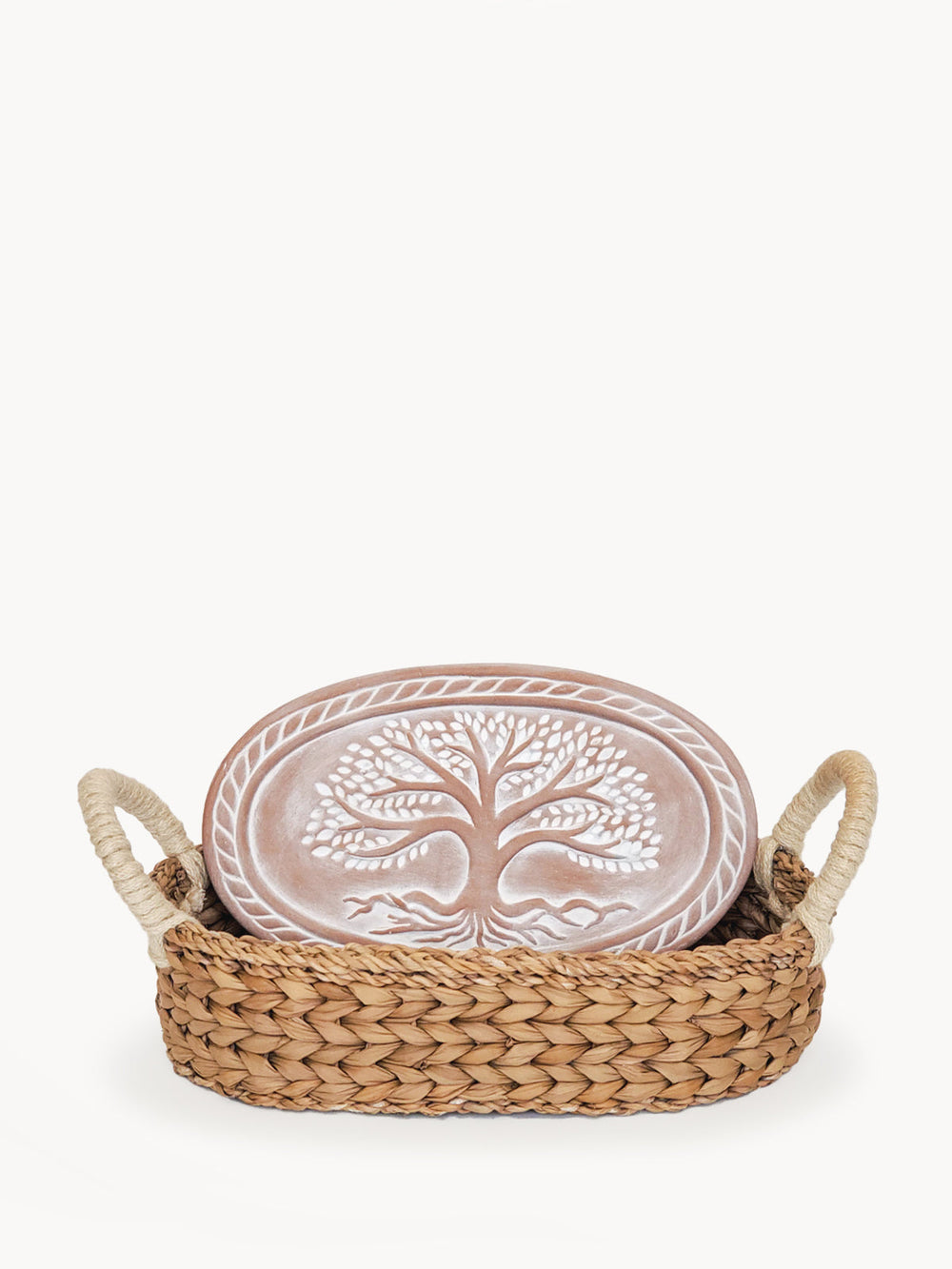 Bread Warmer & Basket - Tree of Life Oval-0