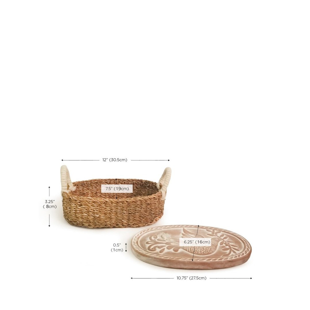 Bread Warmer & Basket - Bird Oval - EcofiedHome