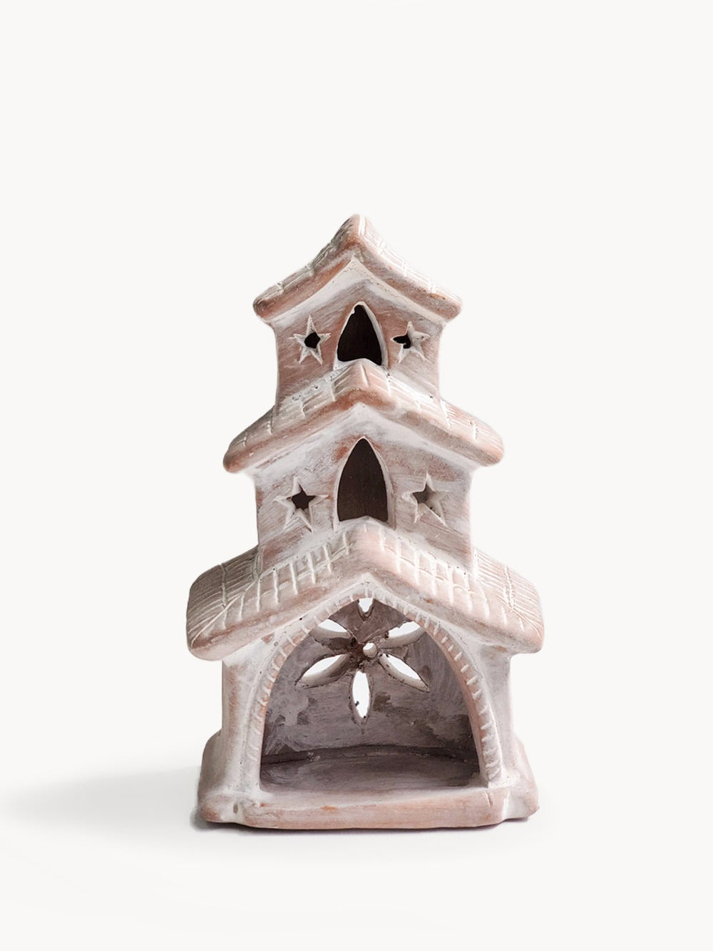 Terracotta Tea Light Candle Holder - House - EcofiedHome