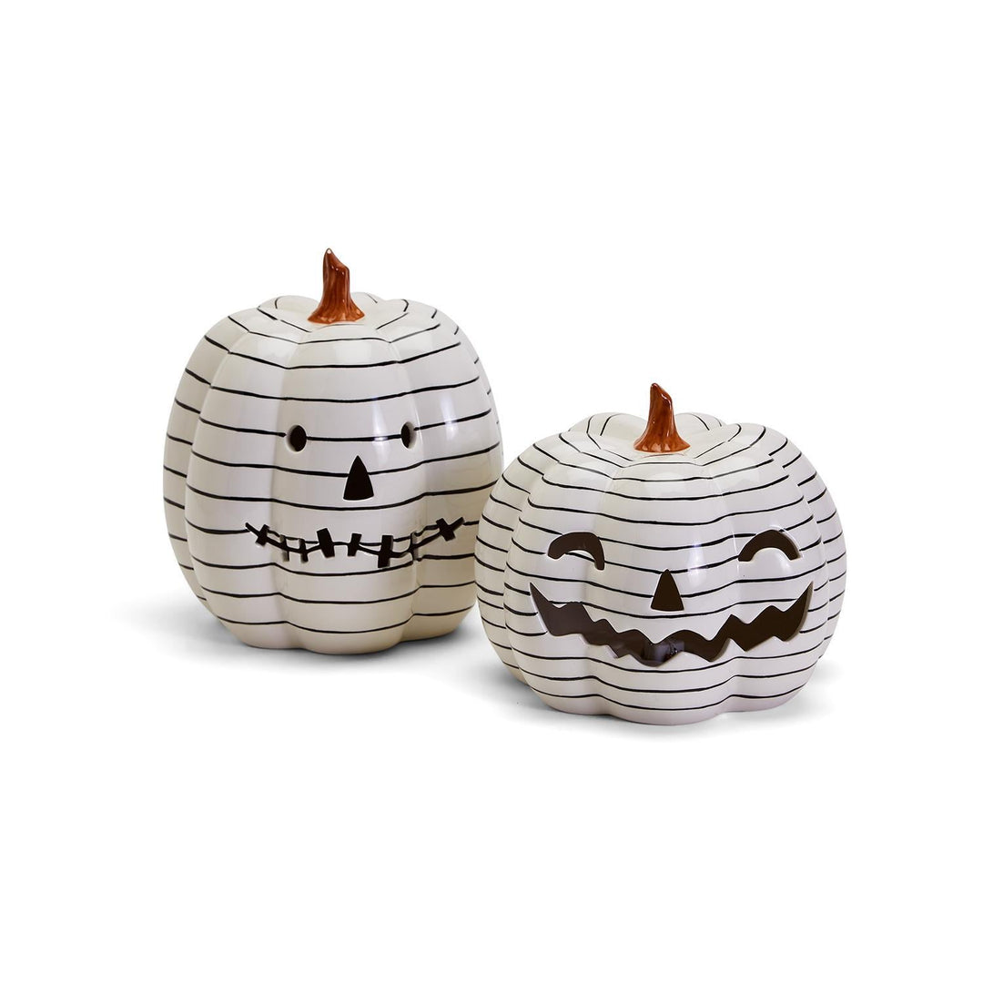 Black and White LED Pumpkin-2