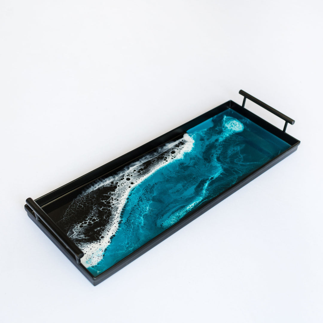 Resin Black Rectangle Tray-2