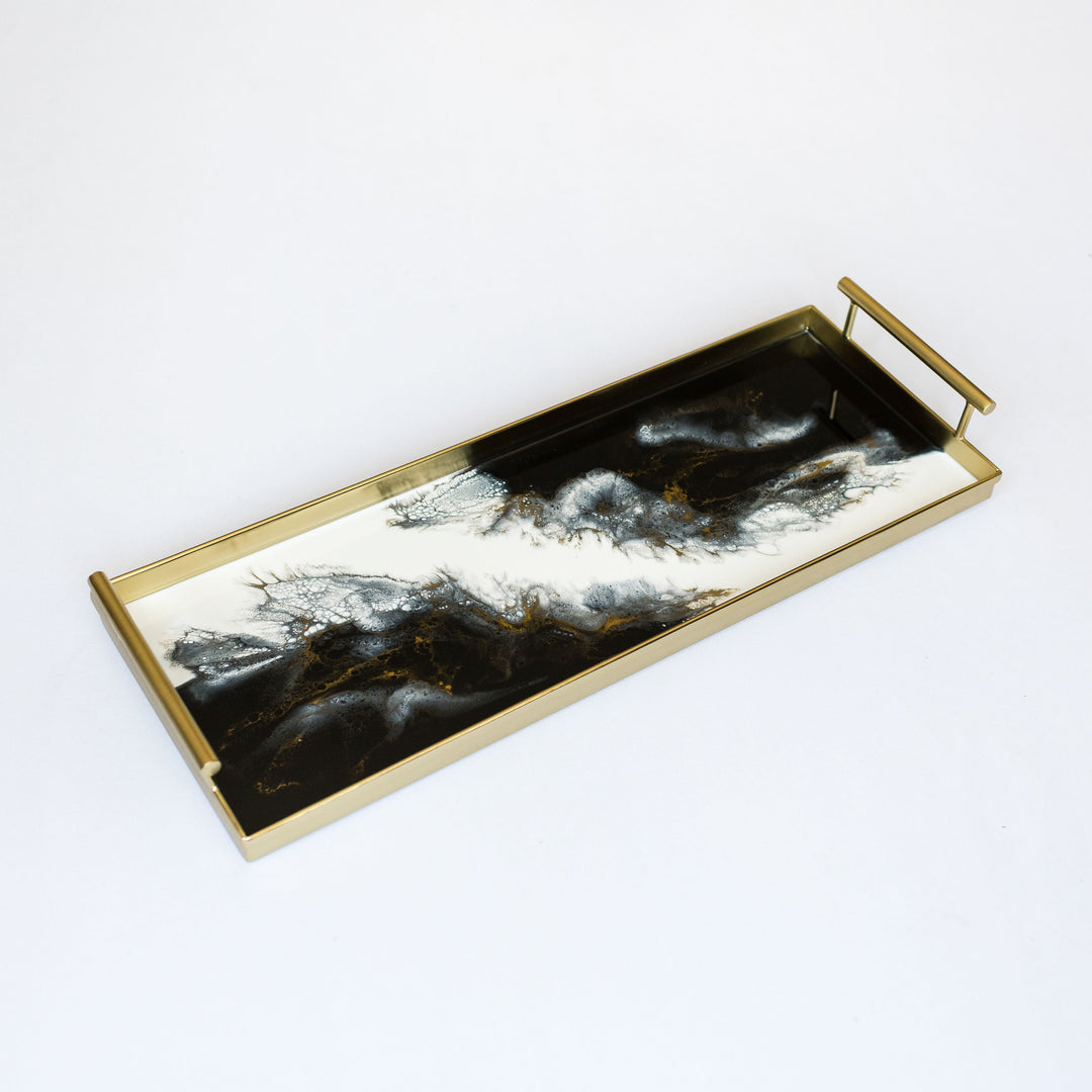 Back in Stock! Resin Gold Rectangle Tray-2