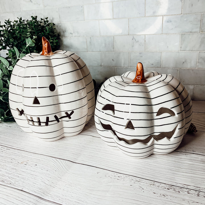 Black and White LED Pumpkin-5