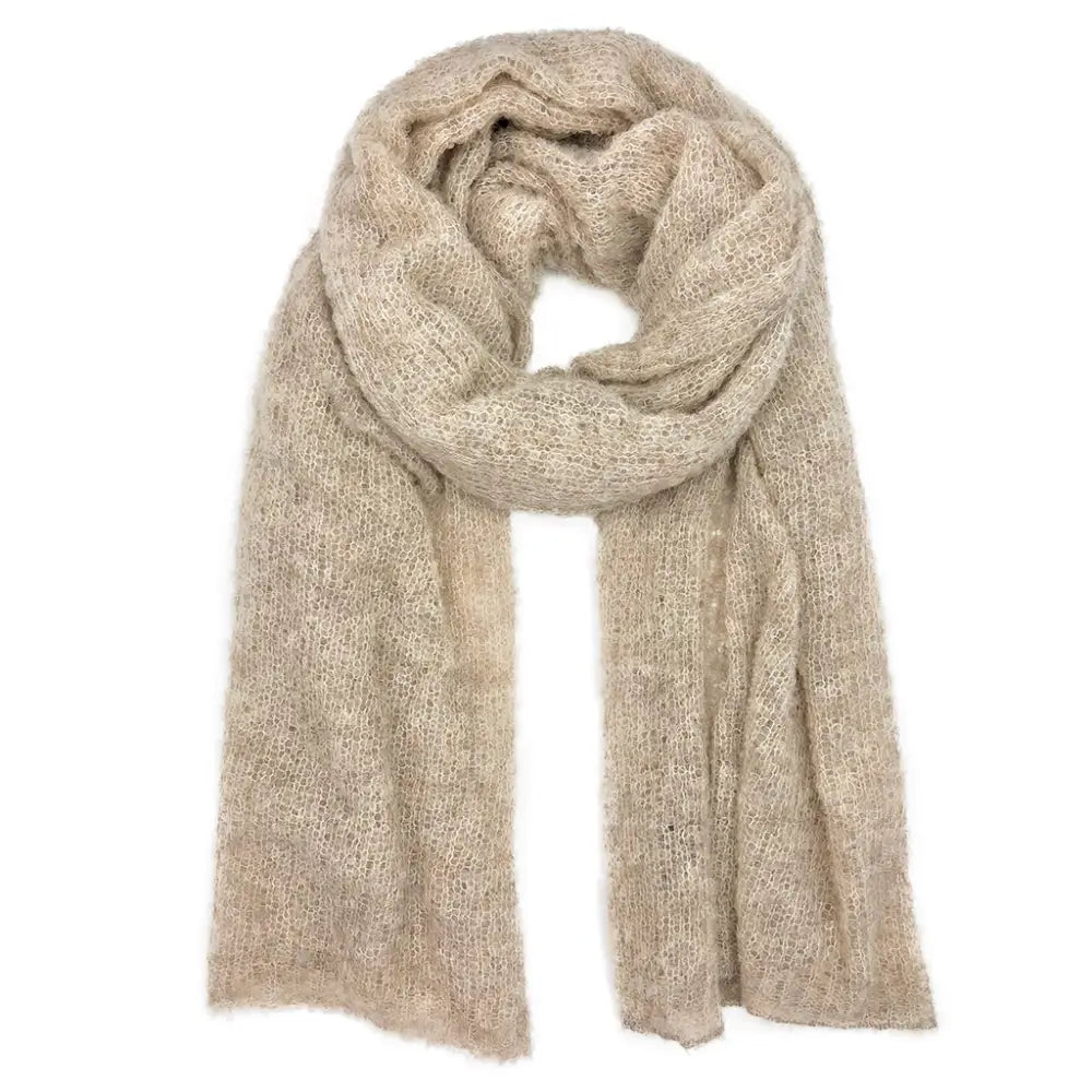 Almond Ultra Plush Alpaca Scarf-0