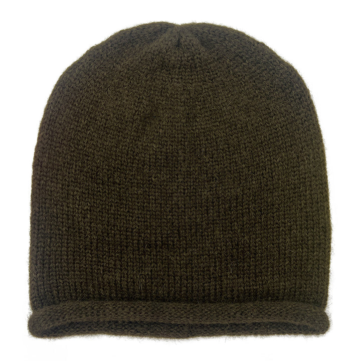 Army Green Essential Knit Alpaca Beanie-1