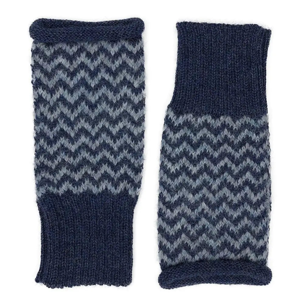 Azul Chevron Knit Alpaca Gloves - EcofiedHome