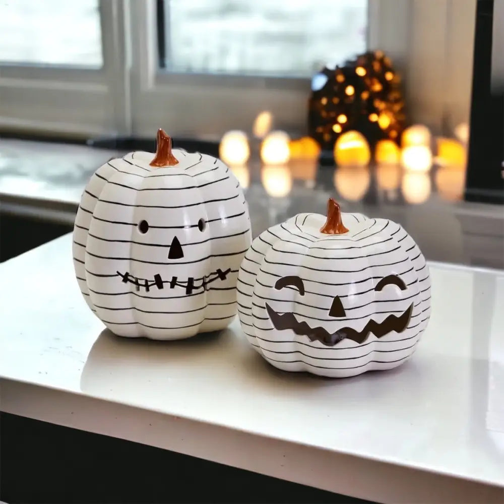 Black and White LED Pumpkin-0