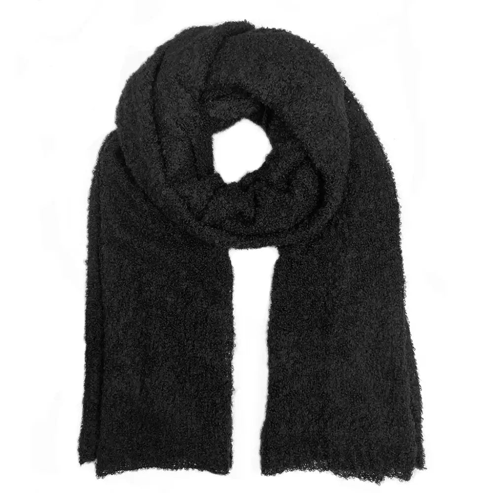 Black Ultra Plush Alpaca Scarf - EcofiedHome