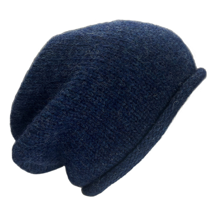 Navy Essential Knit Alpaca Beanie-0