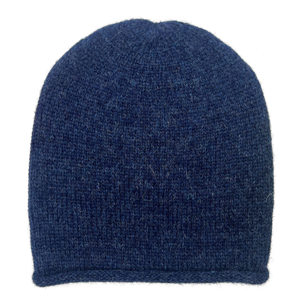 Navy Essential Knit Alpaca Beanie-1