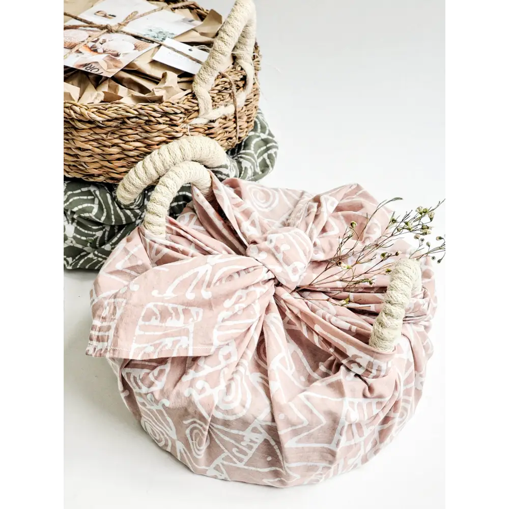 Bread Warmer & Basket Gift Set with Tea Towel - Vintage Flower-7