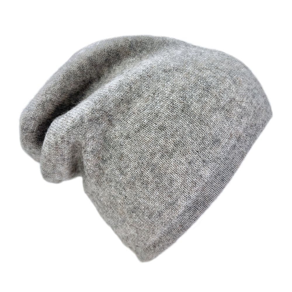 Classic Gray Reversible Cashmere Beanie-1