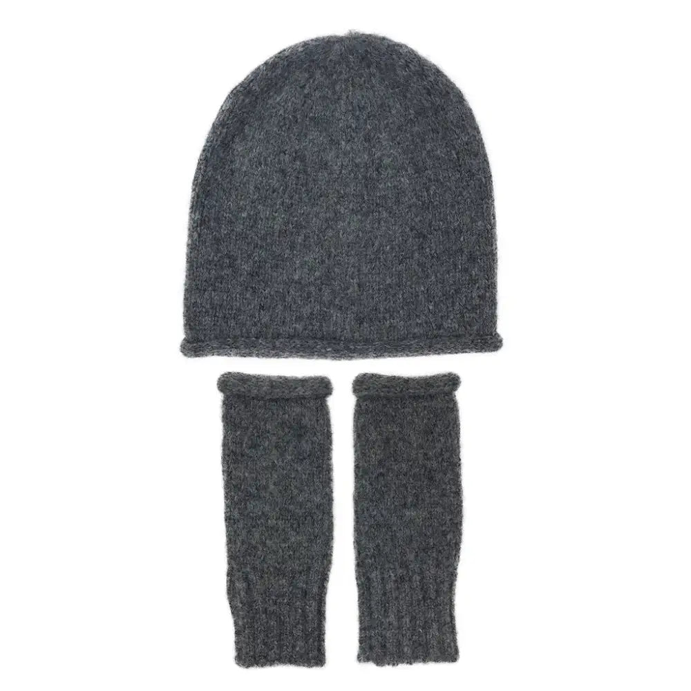 Charcoal Essential Knit Alpaca Beanie - EcofiedHome