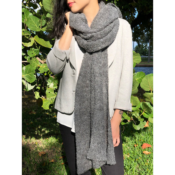 Charcoal Ultra Plush Alpaca Scarf-1