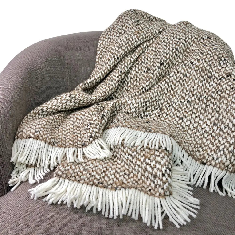 Chunky Camel Weave Alpaca Throw-2