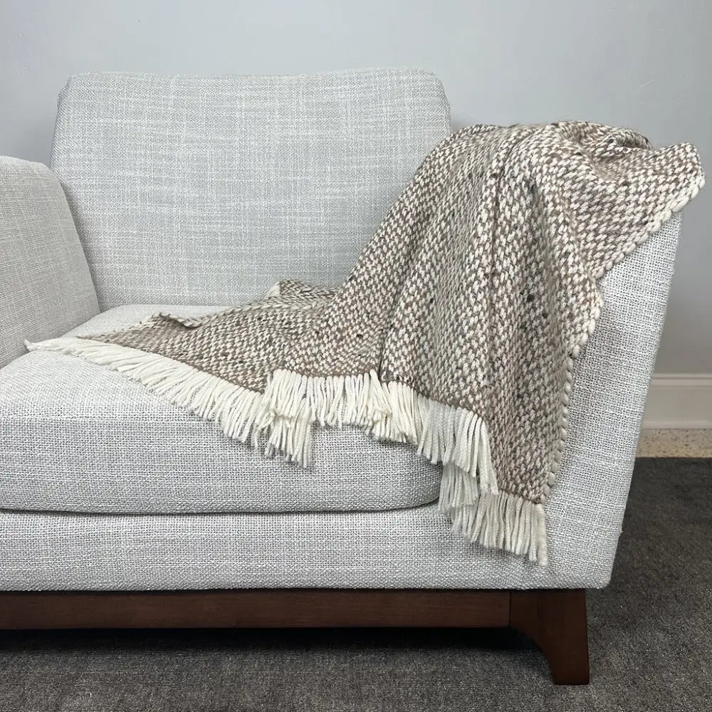 Chunky Camel Weave Alpaca Throw-3