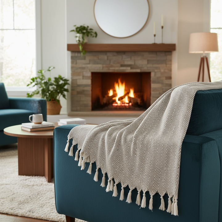 Chunky Chevron Turkish Throw