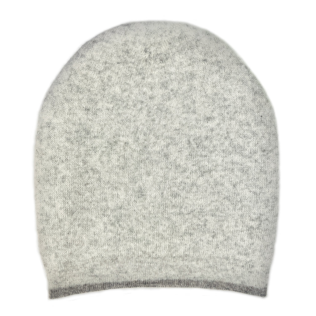 Classic Gray Reversible Cashmere Beanie-2
