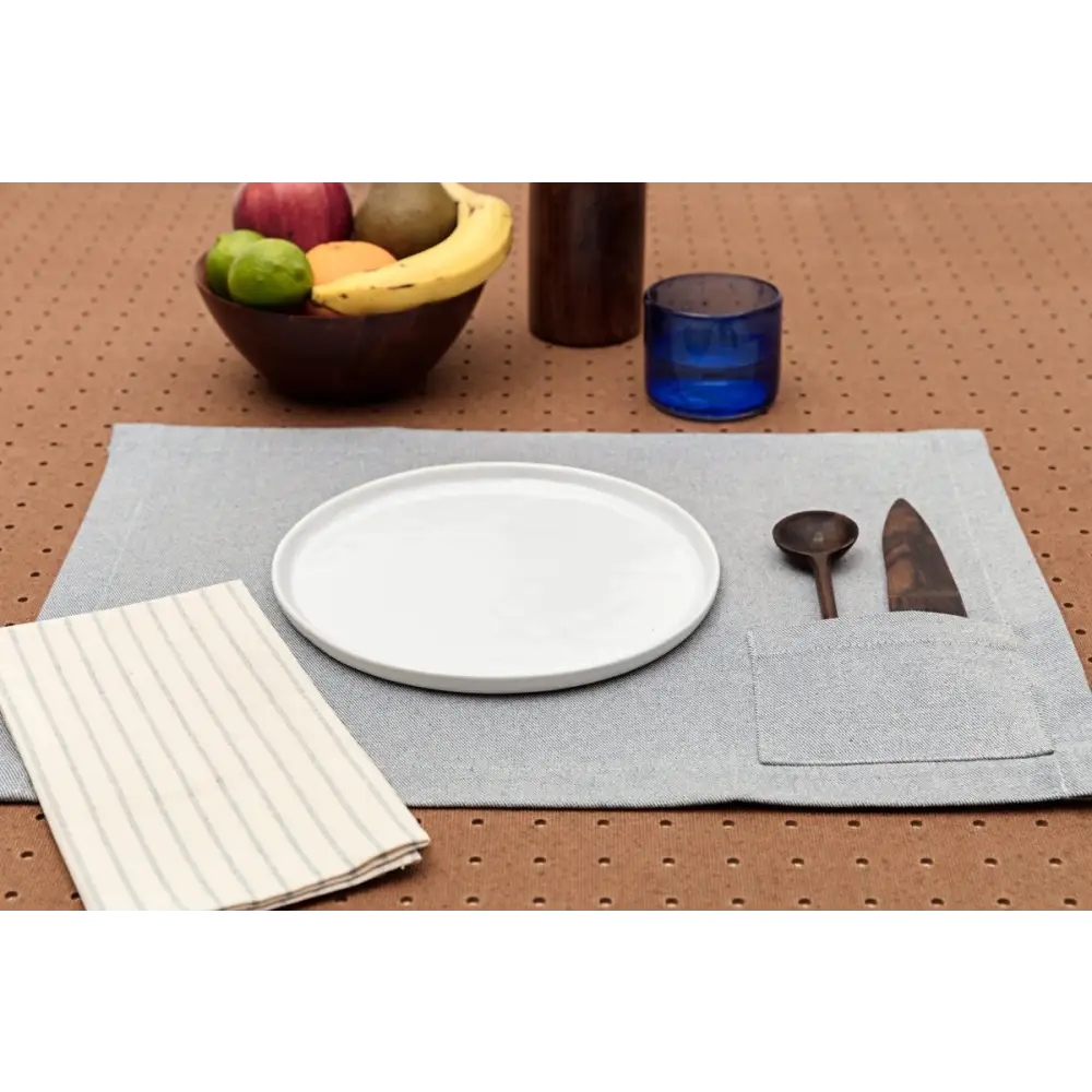 Placemats & Napkins Bundle: Placemats with Pockets + Cloth Napkins / Set of 4 - EcofiedHome