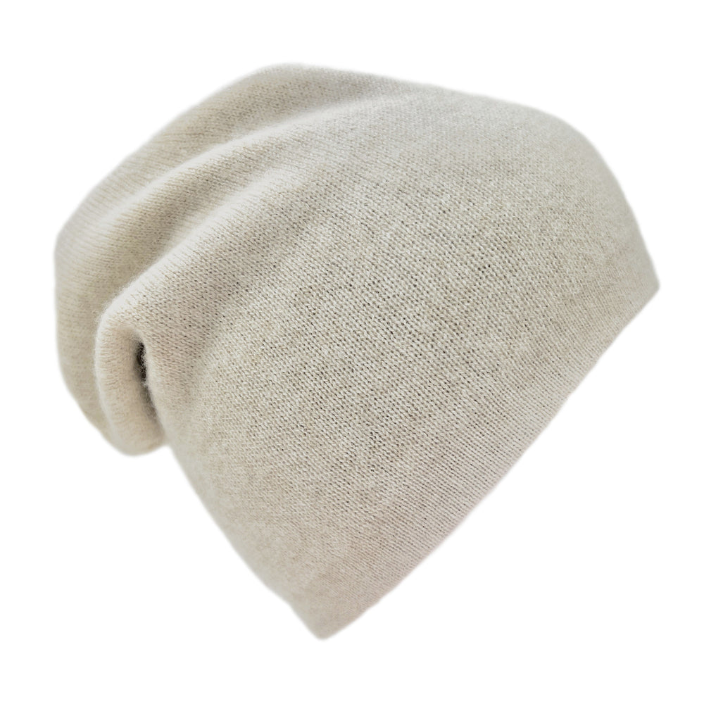 Coffee + Cream Reversible Cashmere Beanie-1