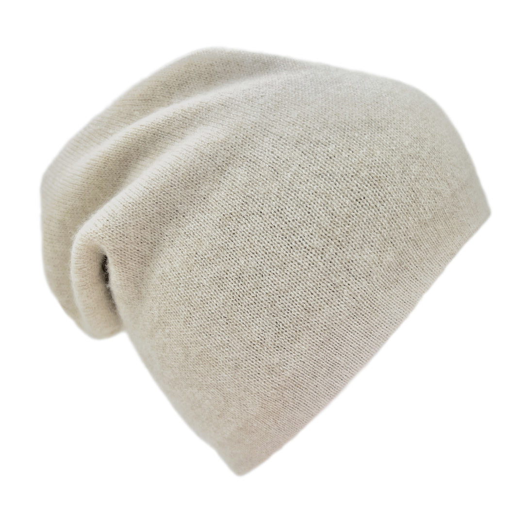 Coffee + Cream Reversible Cashmere Beanie-1