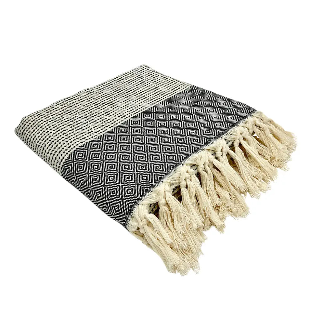 Diamond Stripe Turkish Throw-6