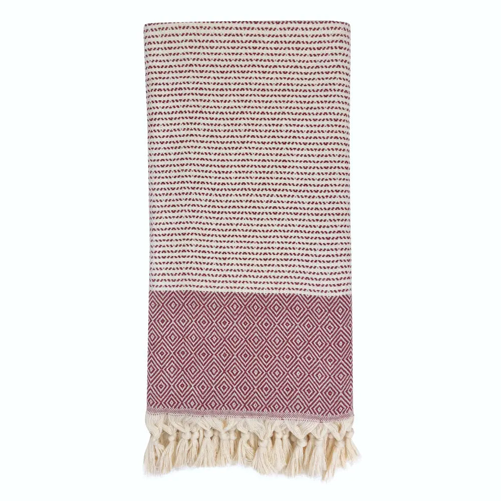 Diamond Stripe Turkish Towel-0