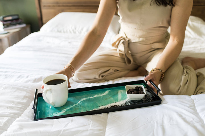 Resin Black Rectangle Tray-1