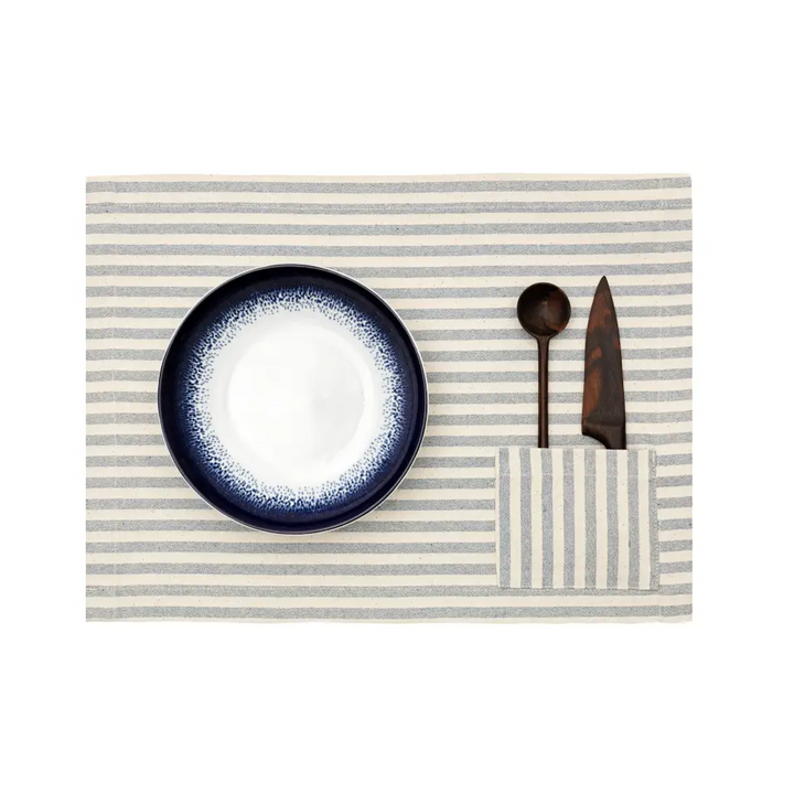 Placemats with Pocket, Set of 4 - Denim-2