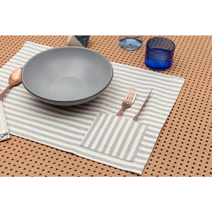 Placemats with Pocket, Set of 4 - Denim-0