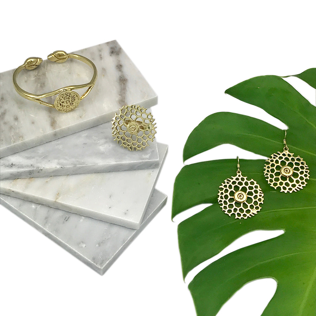 Honeycomb Bomb Earrings-2