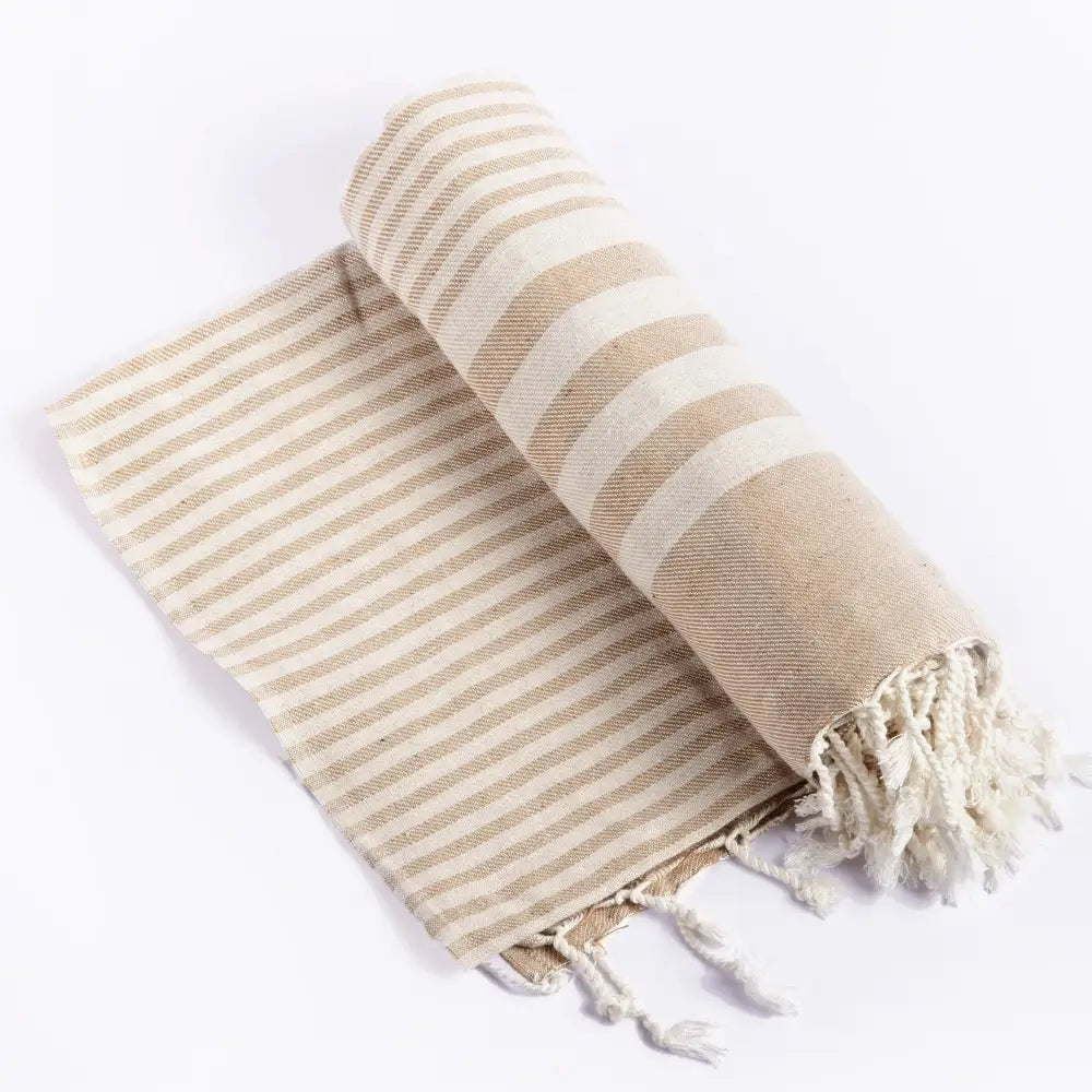 Fethiye Blanket Throw - Beige - EcofiedHome