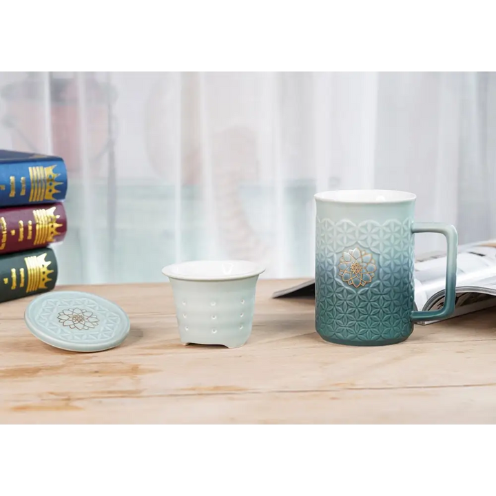 Flower of Life 3-in-1 Tea Mug with Infuser - EcofiedHome