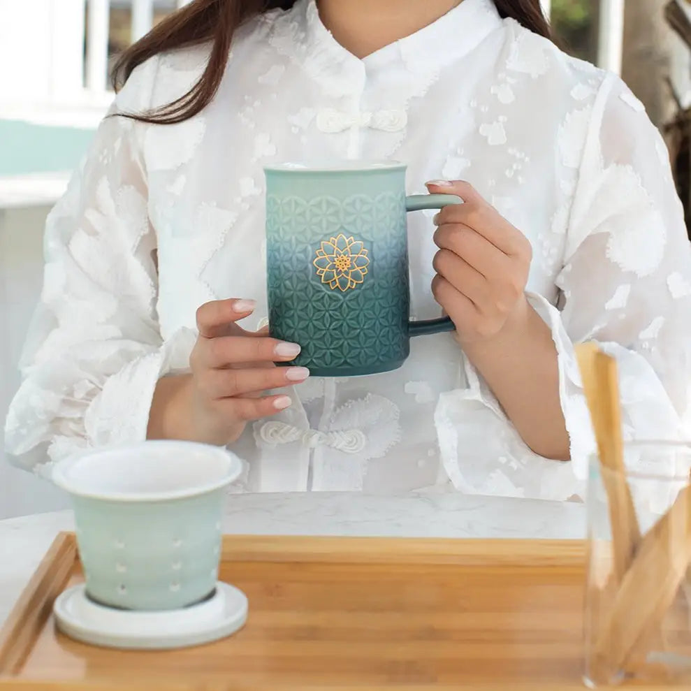 Flower of Life 3-in-1 Tea Mug with Infuser - EcofiedHome