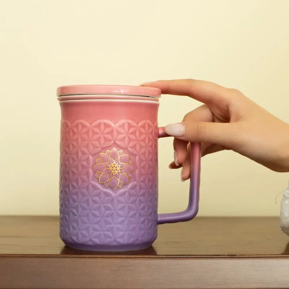 Flower of Life 3-in-1 Tea Mug with Infuser - Tea Mug