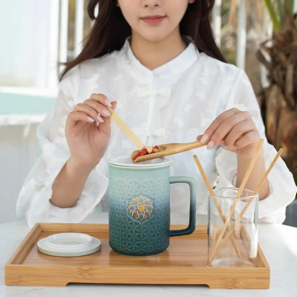 Flower of Life 3-in-1 Tea Mug with Infuser - EcofiedHome