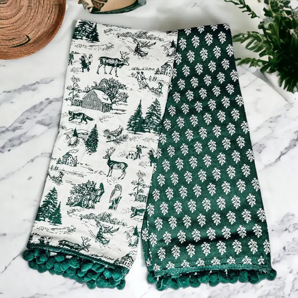 Forest Green Towels-13