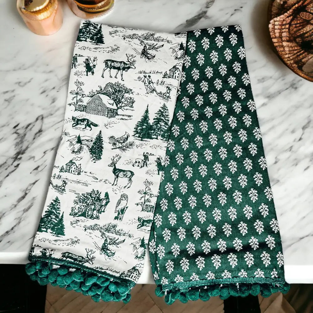 Forest Green Towels-11