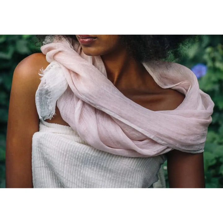 Gauze Linen Two Tone Scarf-6