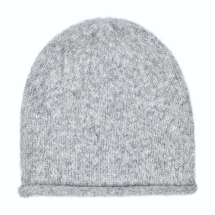 Gray Essential Knit Alpaca Beanie-4