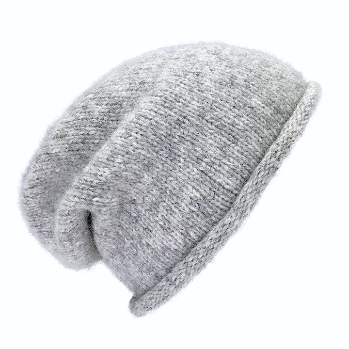 Gray Essential Knit Alpaca Beanie-0