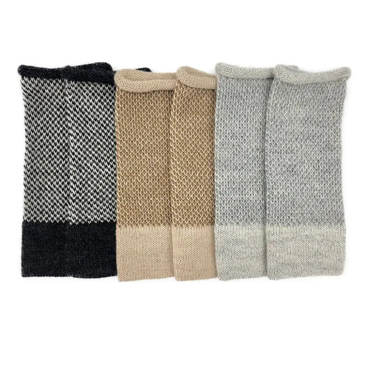 Gray Interwoven Alpaca Gloves - EcofiedHome