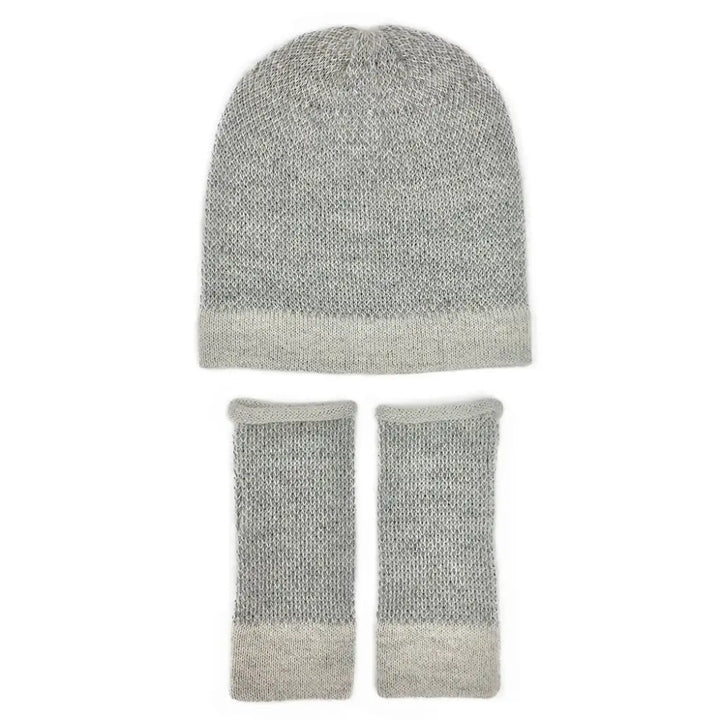 Gray Interwoven Alpaca Gloves-2