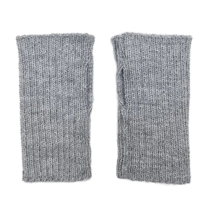 Gray Minimalist Alpaca Gloves-0