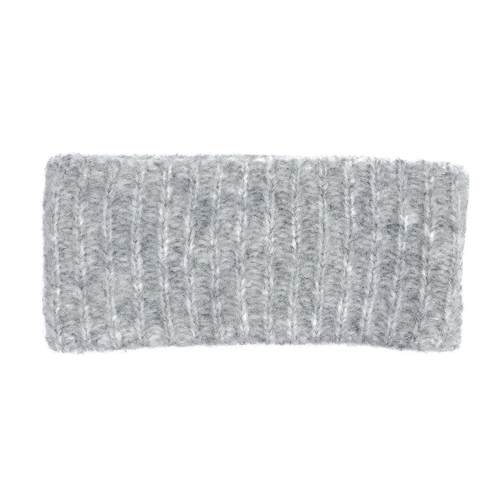 Gray Ribbed Alpaca Ear Warmer-2