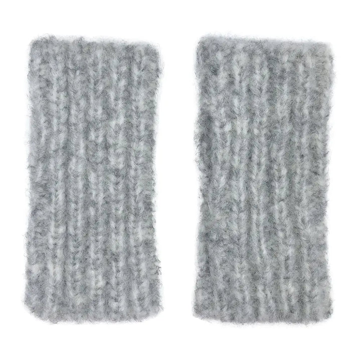 Gray Ribbed Alpaca Gloves - EcofiedHome