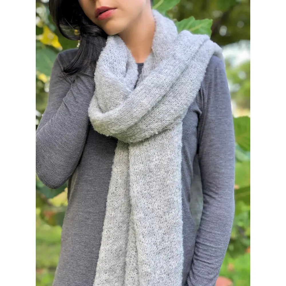 Gray Ultra Plush Alpaca Scarf - EcofiedHome